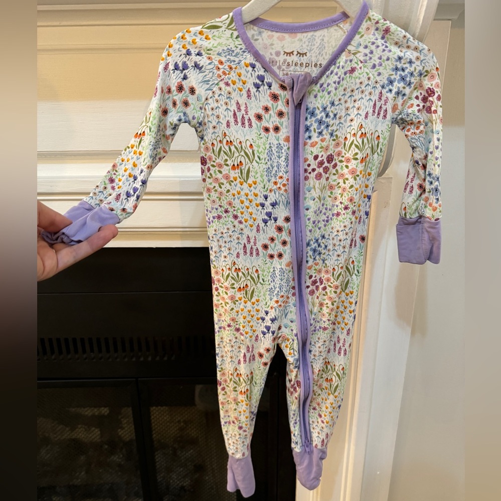 Little Sleepies Flower Fields zippy 3-6 mo